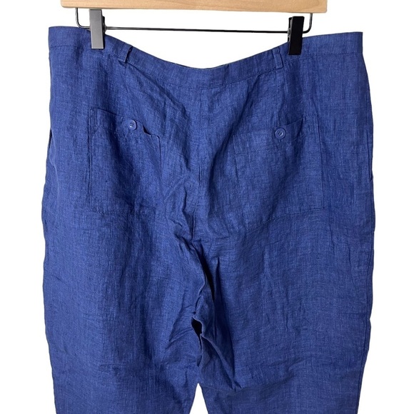 Elk Flyte Linen Pants Blue Size 10 Straight Leg Women’s - Picture 5 of 8